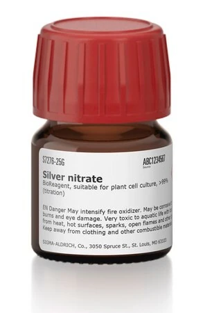 Серебра нитрат, BioReagent, для культуры растительных клеток, >99% (титрование)