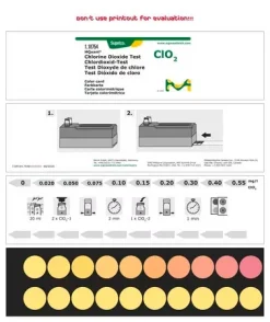 Тест на диоксид хлора, колориметрический, 0.020–0.55 мг/л (ClO₂), для MColortest®