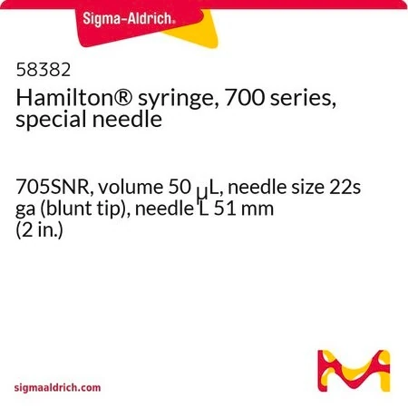 Шприц Hamilton 700 series, специальная игла, 705SNR, 50 мкл, 22s ga (тупой кончик), 51 мм