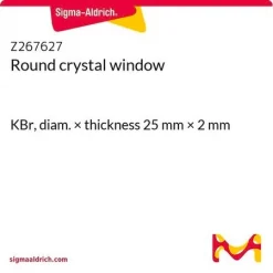 Круглое кристаллическое окно KBr, диаметр × толщина 25 мм × 2 мм