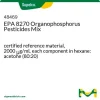 Смесь фосфорорганических пестицидов EPA 8270, сертифицированный стандарт, 2000 мкг/мл каждого компонента в