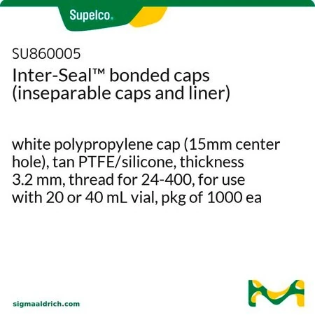 Колпачки Inter-Seal™ с несъёмной мембраной, белый полипропилен, PTFE/силикон, 3.2 мм, резьба 24-400, для флаконов 20 или