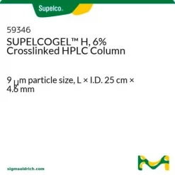 Колонка для ВЭЖХ SUPELCOGEL H, 6% сшитая, 9 мкм, 25 см × 4,6 мм