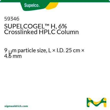 Колонка для ВЭЖХ SUPELCOGEL H, 6% сшитая, 9 мкм, 25 см × 4,6 мм