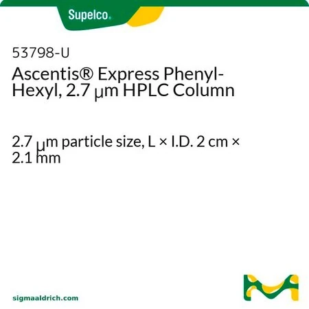 Колонка HPLC Ascentis Express Phenyl-Hexyl, 2.7 мкм, 2 см × 2.1 мм