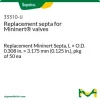 Запасные мембраны для клапанов Mininert, L × внеш. диам. 0.308 дюйма × 3.175 мм (0.125 дюйма), упаковка 50 шт.