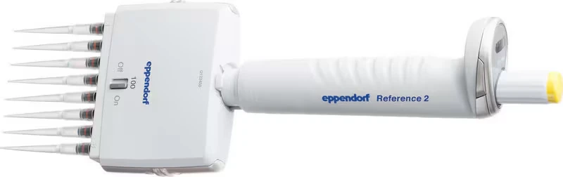 Дозатор пипеточный Eppendorf Reference 2, 12-канальный, переменный объем 30–300 мкл, оранжевый