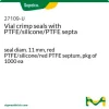 Кримп-крышки для виал с PTFE/силиконовой/PTFE мембраной, диаметр 11 мм, красные, упаковка 1000 шт.