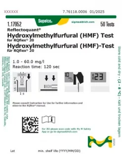 Тест для определения гидроксиметилфурфурола (HMF), рефлектометрический, 1.0-60.0 мг/л, для REFLECTOQUANT®