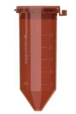 Конические пробирки Eppendorf 25 мл, янтарные, стерильные, с крышкой SnapTec, Biopur