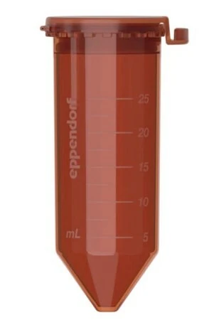 Конические пробирки Eppendorf 25 мл, янтарные, стерильные, с крышкой SnapTec, Biopur