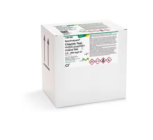 Тест для определения хлоридов, фотометрический, 2.5-250 мг/л (Cl⁻), Spectroquant®