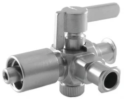 Трехходовой кран, female Luer lock – male Luer lock, левый, из нержавеющей стали
