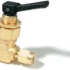 Кран запорный On/Off Toggle Valve, латунь, 1/8 дюйма, прямые отводы