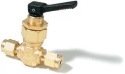 Кран запорный On/Off Toggle Valve, латунь, 1/8 дюйма, прямые отводы