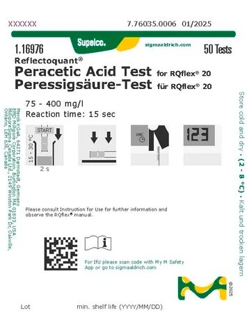 Тест-полоски для определения перуксусной кислоты, рефлектометрические, 75–400 мг/л, для REFLECTOQUANT®