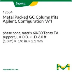 Металлическая насадочная колонка для ГХ (для Agilent, конфигурация A), 6.0 фут × 1/8 дюйма × 2.1 мм, Tenax TA 60/80