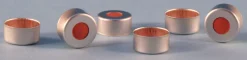 Кримп-крышки 11 мм с PTFE/резиновыми септами, серебристый алюминий, 1000 шт.