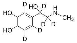 Раствор (±)-Адреналина-D6, 100 мкг/мл в метаноле с 5% 1 М HCl, сертифицированный стандарт