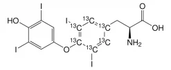 L-Тироксин-13C6 раствор, 100 мкг/мл в метаноле с 0.1N NH3, ампула 1 мл, сертифицированный стандарт, Cerilliant