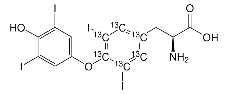 L-Тироксин-13C6 раствор, 100 мкг/мл в метаноле с 0.1N NH3, ампула 1 мл, сертифицированный стандарт, Cerilliant