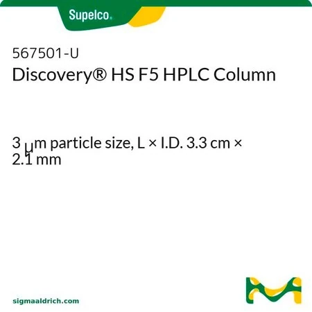Колонка Discovery HS F5 для ВЭЖХ, 3 мкм, 3.3 см × 2.1 мм