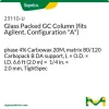 Стеклянная насадочная колонка для ГХ (для Agilent, конфигурация A), фаза 4% Carbowax 20M, носитель 80/120 Carbopack B