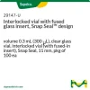Вставной флакон с вплавленной вставкой, Snap Seal, 0.3 мл, прозрачное стекло, 11 мм, упаковка 100 шт.