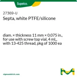 Септы белые PTFE/силикон, 11 мм × 0.075 дюйма, для винтовых флаконов 4 мл, резьба 13-425, упаковка 1000 шт.
