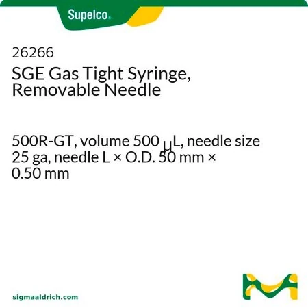 Газоплотный шприц SGE 500R-GT со съемной иглой, 500 мкл, 25 ga