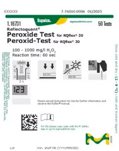 Тест на пероксид, рефлектометрический, 100-1000 мг/л (H2O2), Reflectoquant®