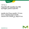 Иглы Hamilton для шприцев RN, тип острия №5, 22 ga, длина 51 мм, нержавеющая сталь, 6 шт.