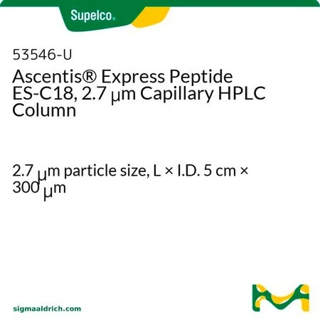 Колоночная ВЭЖХ Ascentis Express Peptide ES-C18, 2.7 мкм, 5 см × 300 мкм