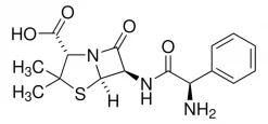 Ампициллин (D-(-)-α-аминобензилпенициллин), CAS 69-53-4