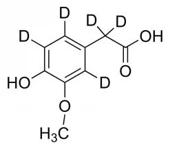 4-Гидрокси-3-метоксифенил-D3-уксусная-D2 кислота (HVA-d5) раствор, 100 мкг/мл в метаноле, сертифицированный стандарт